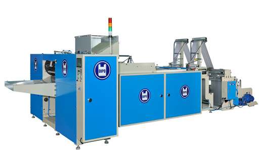 High-Speed Fully Automatic Bottom Sealing Machine For Bag on Rolls With & Without core, and Surface Frictional Unwind Unit (Special Rotating Sealing Unit)